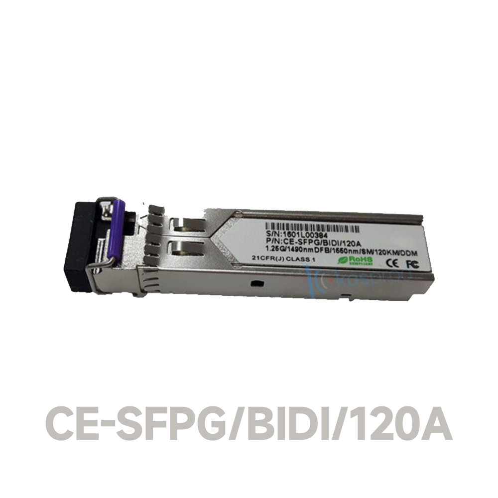 1.25G-SFP-SM-Single-Fiber-120KM-1310-1550-LC-Connector 1.25G SFP, SM Single Fiber, 120KM, 1310/1550, LC Connector - Figura 1