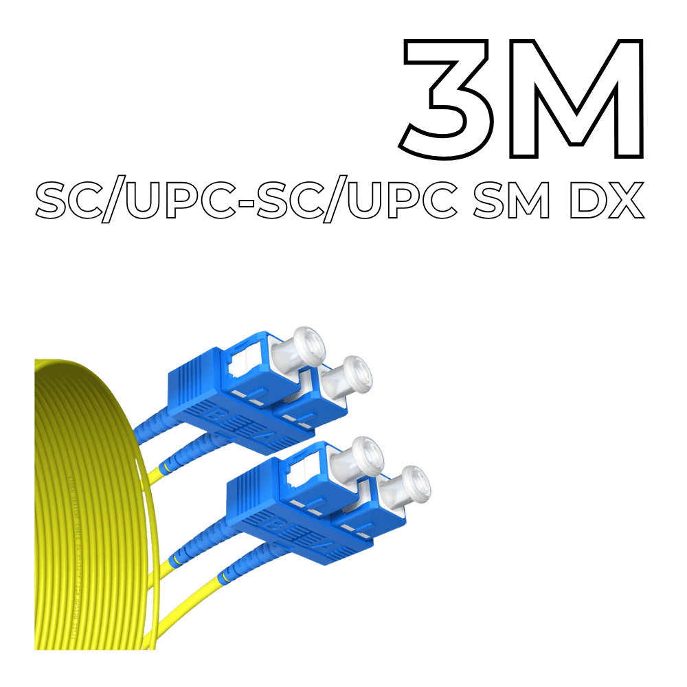 Patch-Cord-SCUPC-SCUPC-SM-DX-3m Patch Cord SC/UPC-SC/UPC SM DX 3m - Figura 1