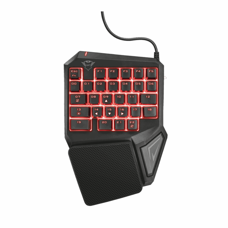 Trust GXT 888 Assa One Handed Gaming Keyboard