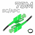 Fiber Optic Drop Cable SC/APC Connectors 75M