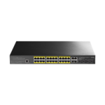 24-Port Layer 2 Managed Gigabit PoE+ Switch with 4 Gigabit Combo Ports, 400W (GS2028PS4-400W)
