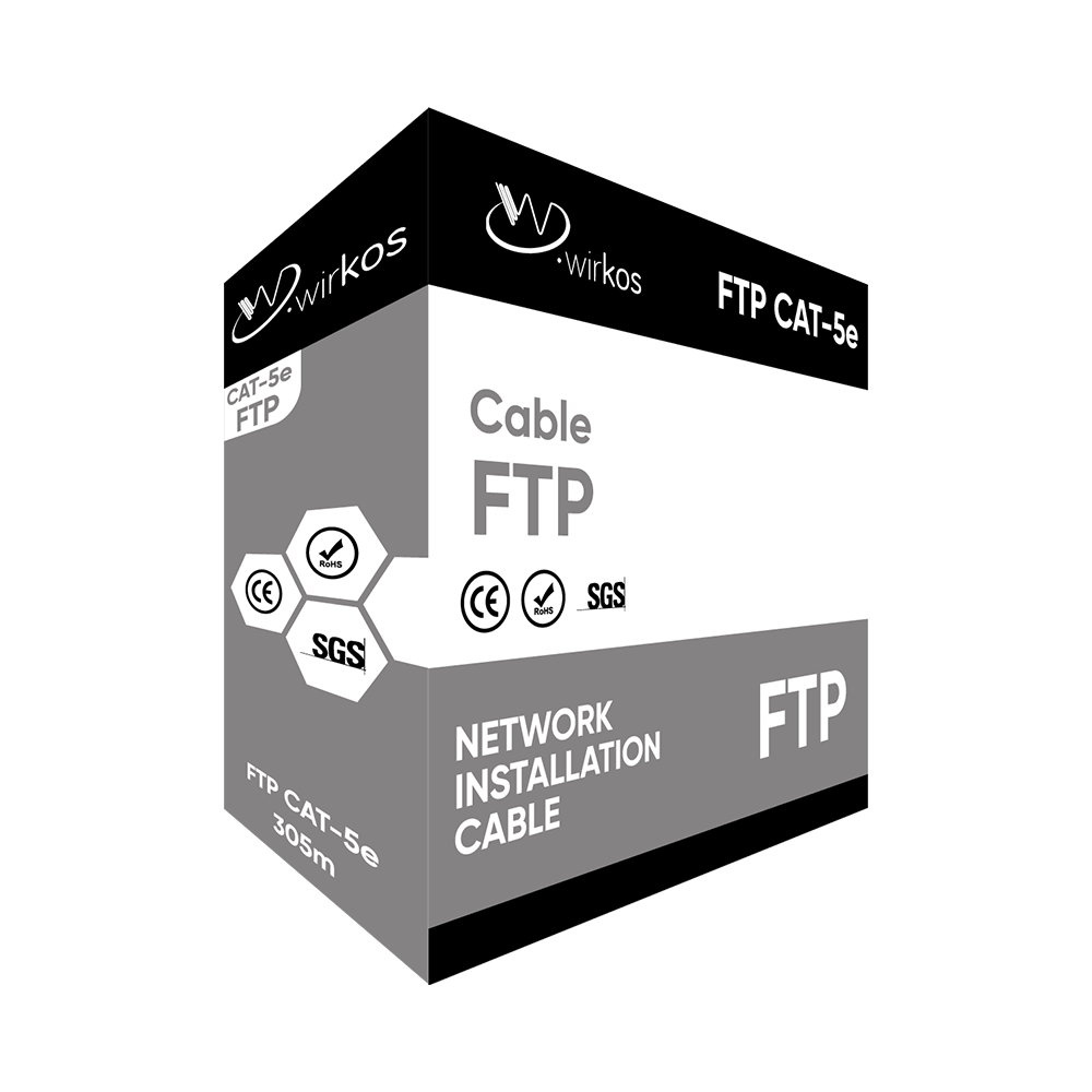 Wirkos LAN CABLE FTP Cat-5e 4Pair-0.50 CCA (305m) Wirkos LAN CABLE FTP Cat-5e 4Pair/0.50 CCA (305m) - Figura 1
