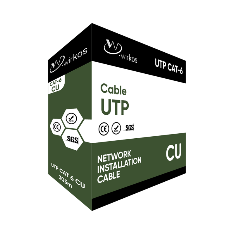 Wirkos LAN CABLE UTP Cat-6 4Pair/0.55 Cu,