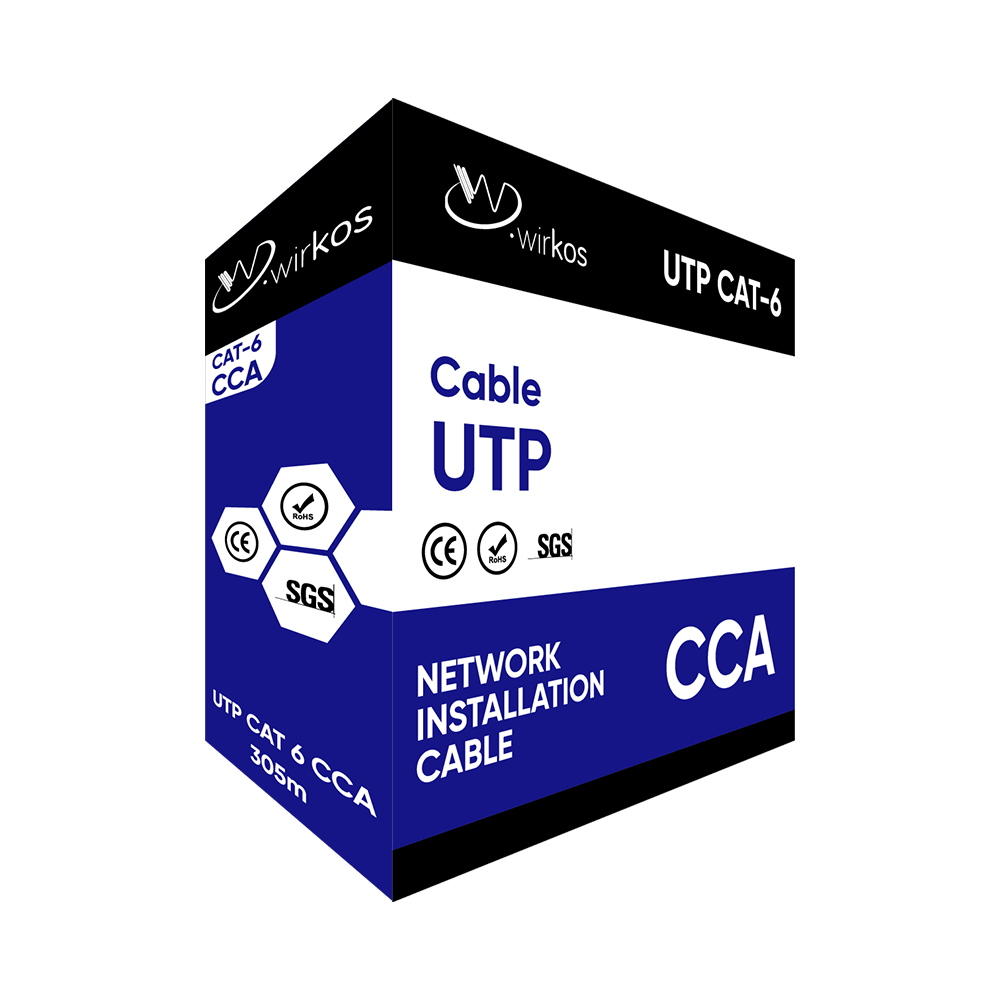Wirkos LAN CABLE UTP Cat-6 4Pair-0.57 CCA (305m) Wirkos LAN CABLE UTP Cat-6 4Pair/0.57 CCA (305m) - Figura 1