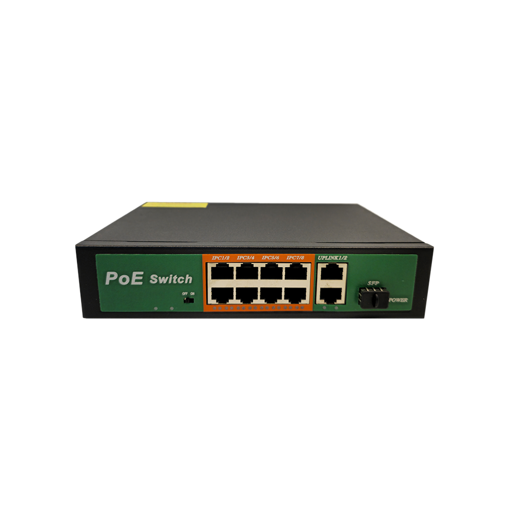 1038KE POE Switch 8*100Mbps(POE) +2*1000Mbps (Uplink) +1*1000Mbps SFP port - Figura 1