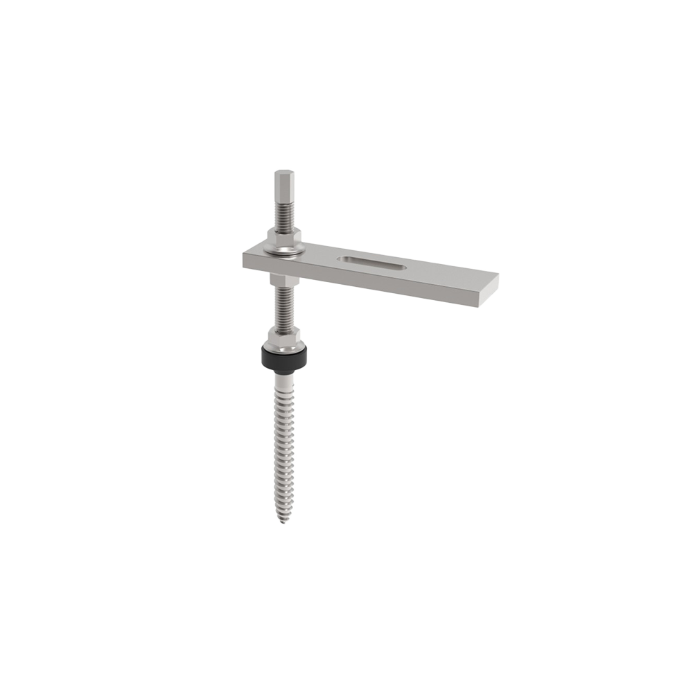 For-Metal-Pitched-RoofHanger-Bolt-M10300mm-with-Supporting-Plate-3080mm (1) For Metal Pitched Roof:Hanger Bolt M10*300mm with Supporting Plate 30*80mm - Figura 1