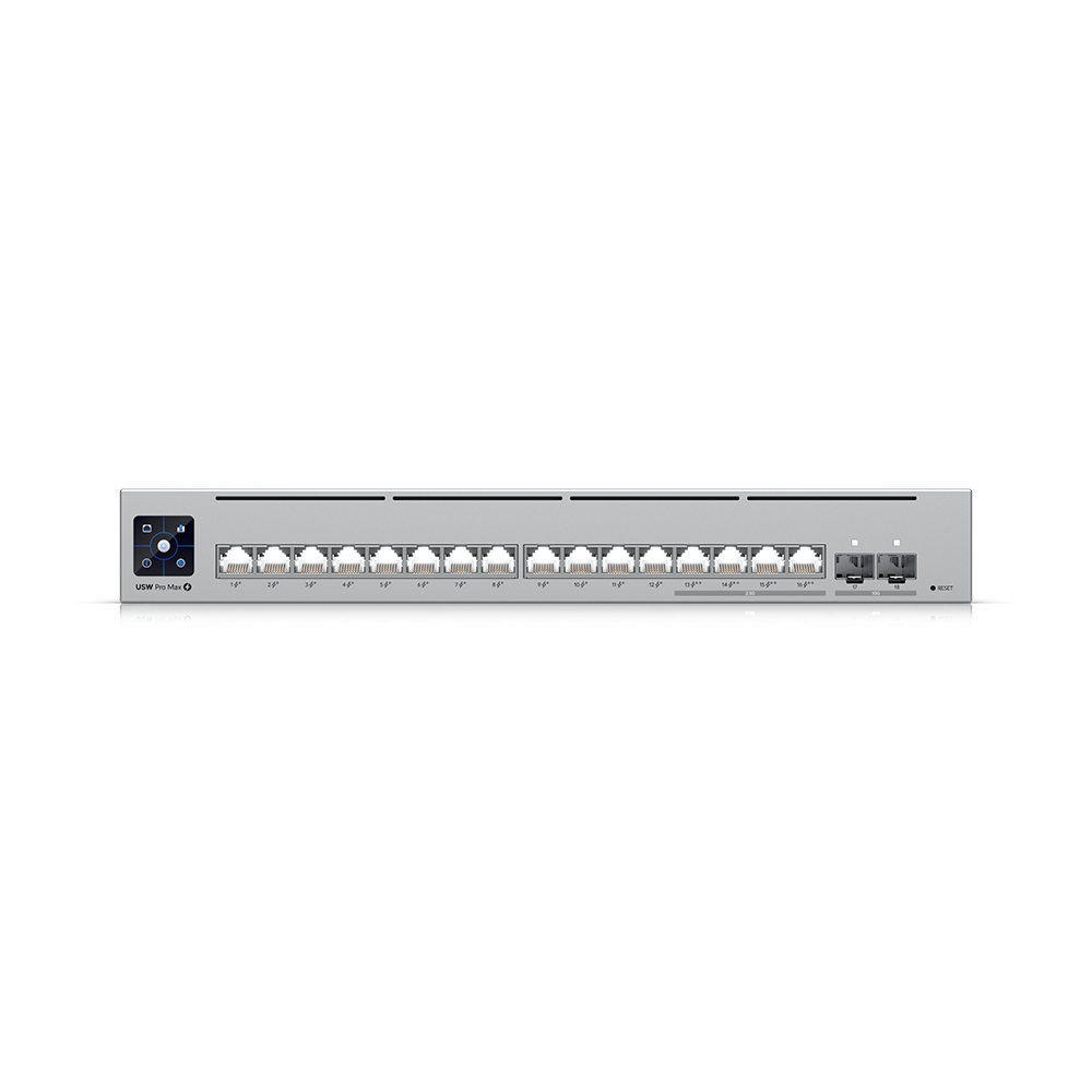 UniFi Switch Pro Max 16 PoE USW-Pro-Max-16-PoE – Switch 16 Portash PoE+ me 180W PoE UniFi Switch Pro Max 16 PoE USW-Pro-Max-16-PoE – Switch 16 Portash PoE+ me 180W PoE - Figura 1