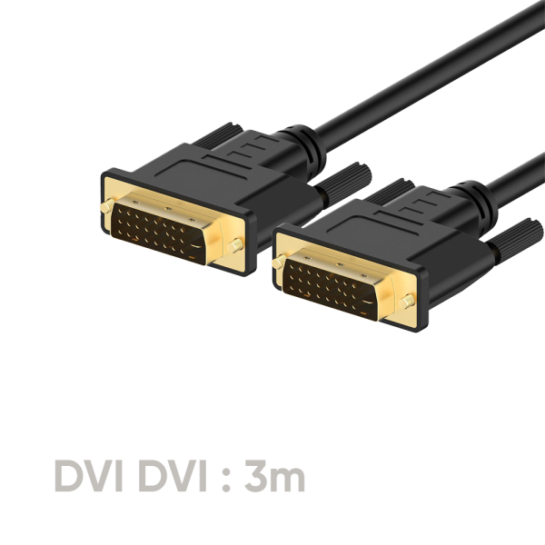 Cable DVI TO DVI, CCS, BlACK,OD:7.0mm, 3m