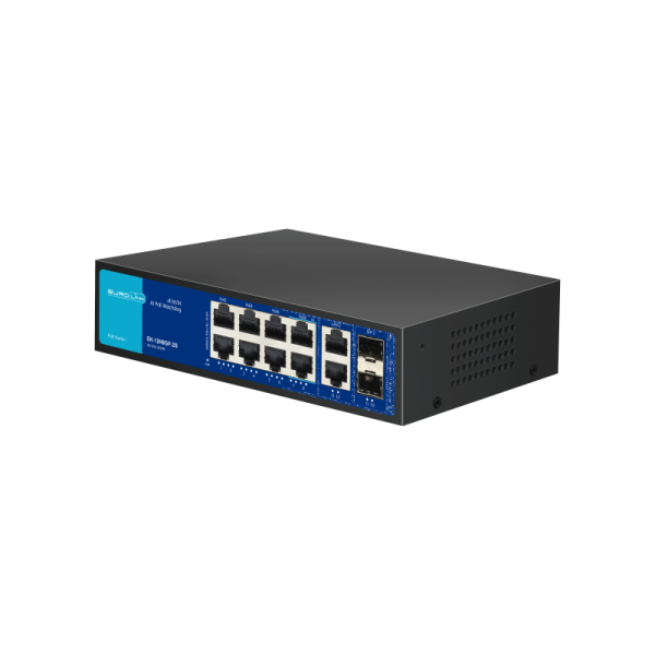 Eurolink Switch EK-12H8GP-2S 10/100/1000MBPS AI PoE Switch