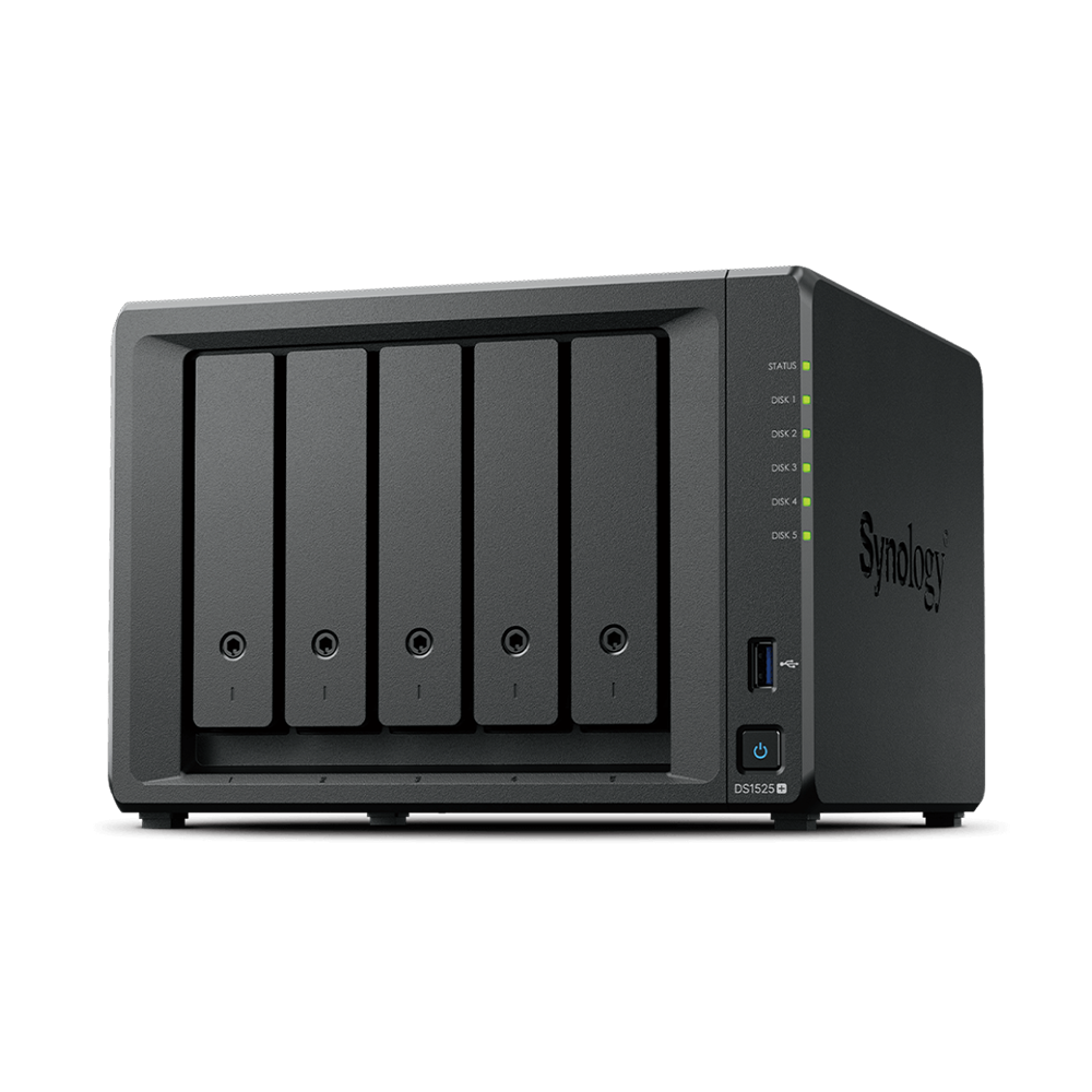 Synology DiskStation DS1525+ Tower 5-Bay Sata HDD 3.5'' Sata SSD 2.5'' , M.2 2280 NVMe SSD