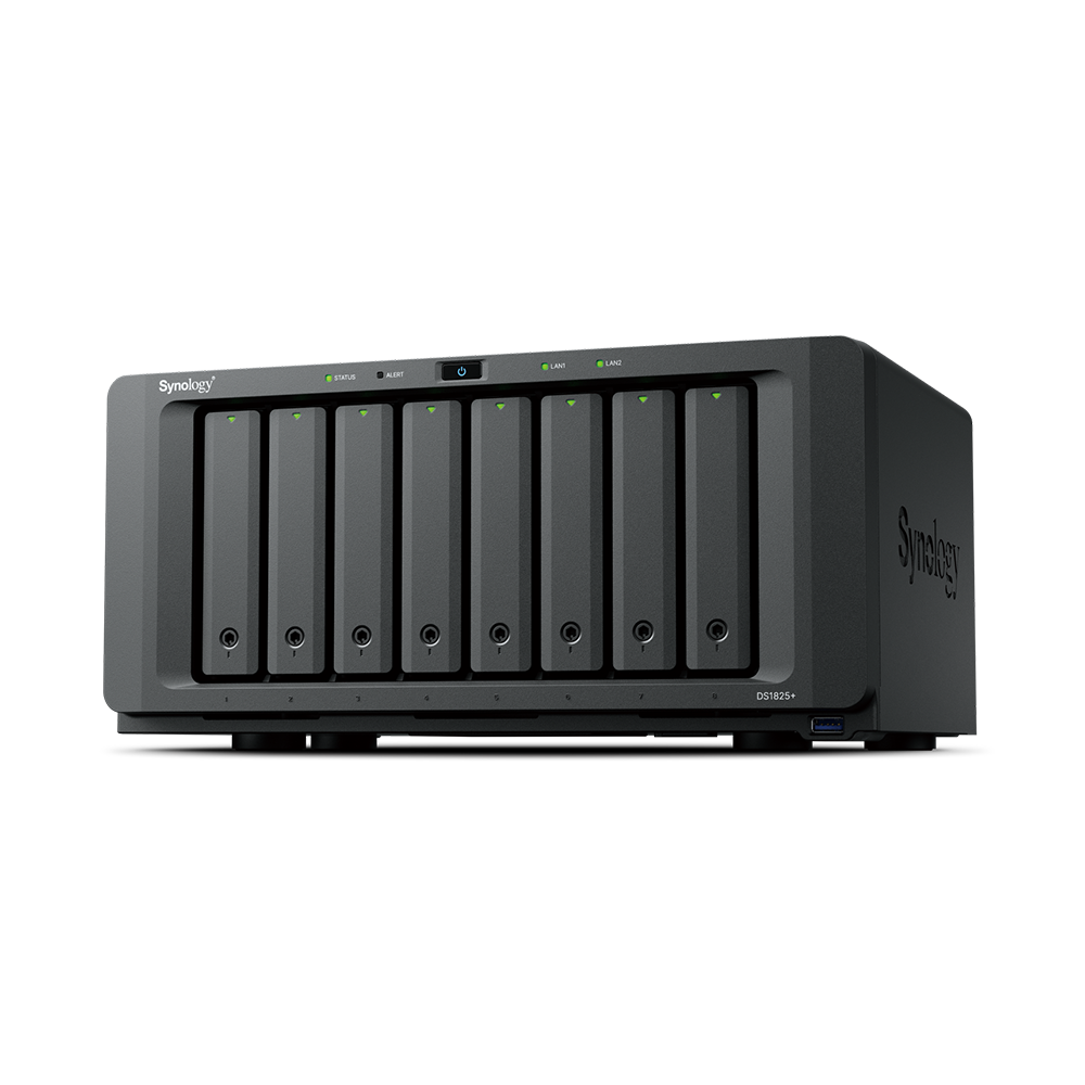 Synology DiskStation DS1825+ Tower 8-Bay Sata HDD 3.5'' Sata SSD 2.5'' , M.2 2280 NVMe SSD