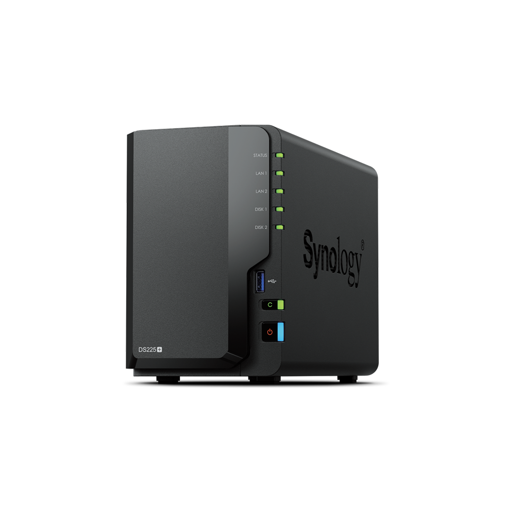 Synology DiskStation DS225+ Tower 2-Bay Sata HDD 3.5'' Sata SSD 2.5''