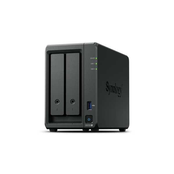 Synology DiskStation DS725+ Tower 2-Bay Sata HDD 3.5'' Sata SSD 2.5'' , M.2 2280 NVMe SSD