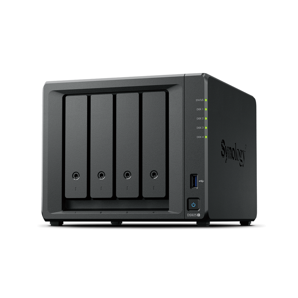 Synology DiskStation DS925+ Tower 4-Bay Sata HDD 3.5'' Sata SSD 2.5'' , M.2 2280 NVMe SSD