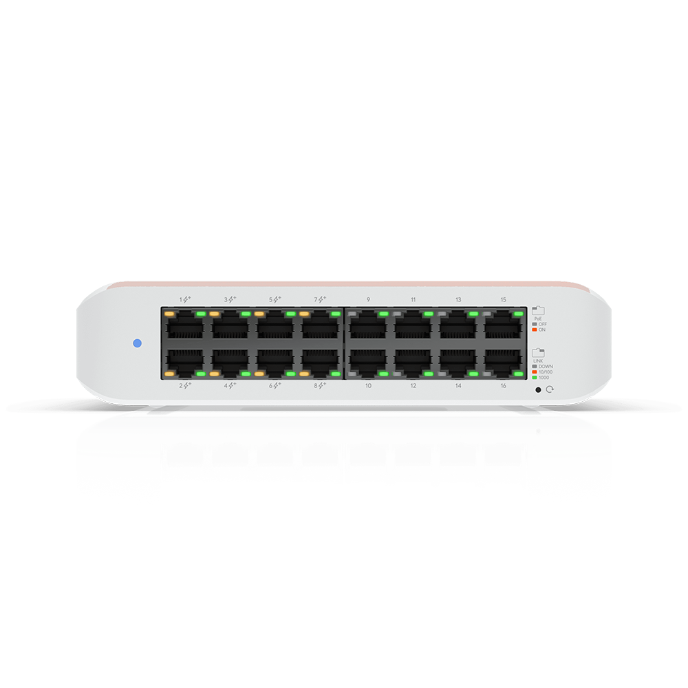 USW-Lite-16-POE UniFi Switch Lite 16 PoE USW-Lite-16-POE – Switch 16 Portash PoE me 45W - Figura 1