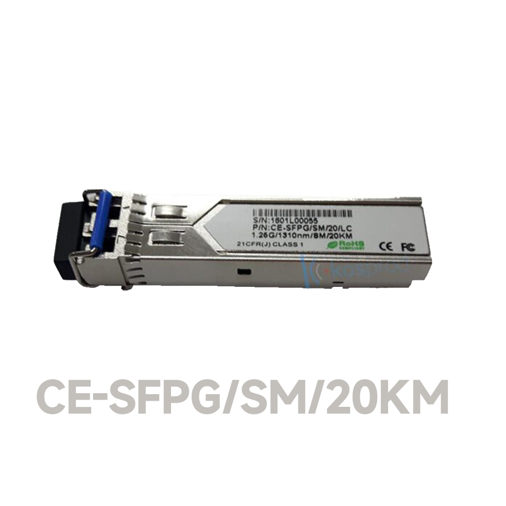 1.25G SFP, SM, Dual Fiber, 20KM, LC Connector