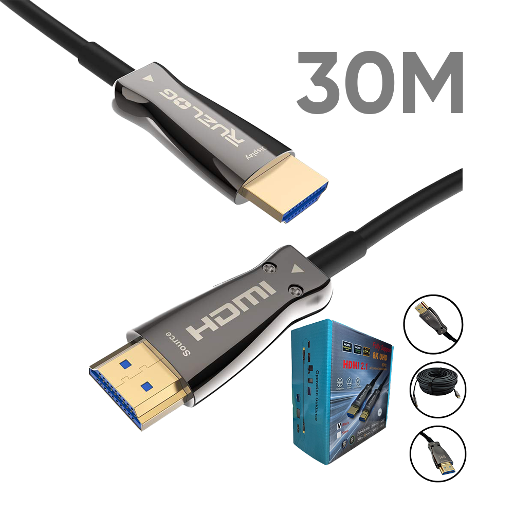 FiberHDMI 8k ,48Gps, OM3/4C+7 Electronic wire , PVC , 30M