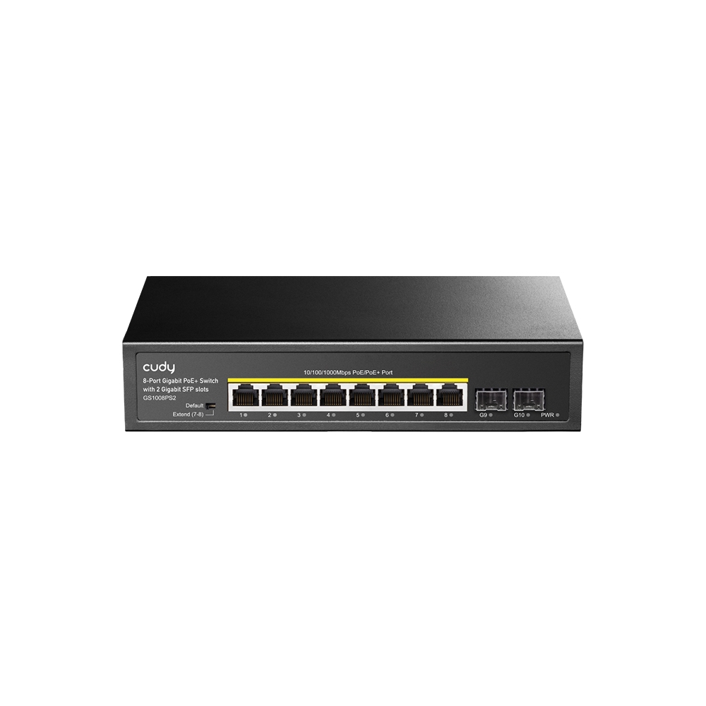 GS1008PS2 8-GbE PoE Switch with 2 Uplink SFP (GS1008PS2) - Figura 1