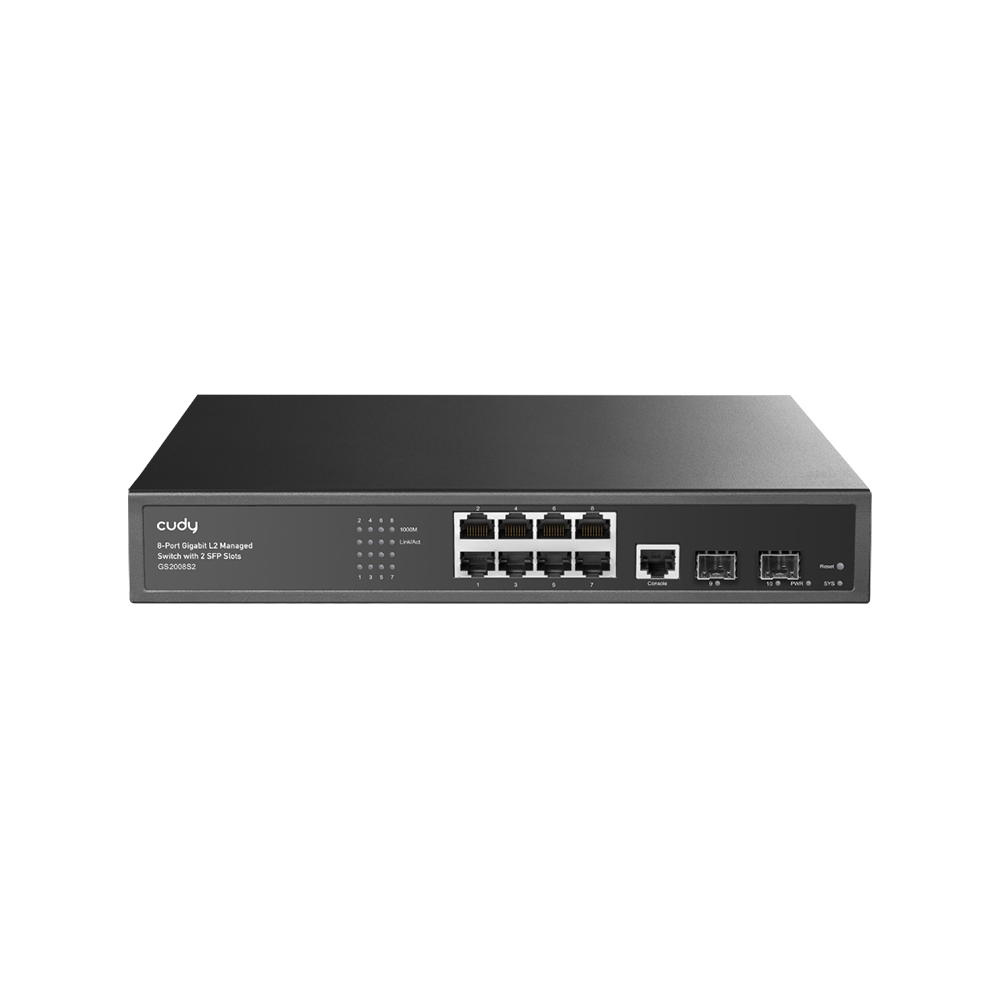 GS2008S2 8-Port Layer 2 Managed Gigabit Switch with 2 Gigabit SFP Slots ( GS2008S2 ) - Figura 1