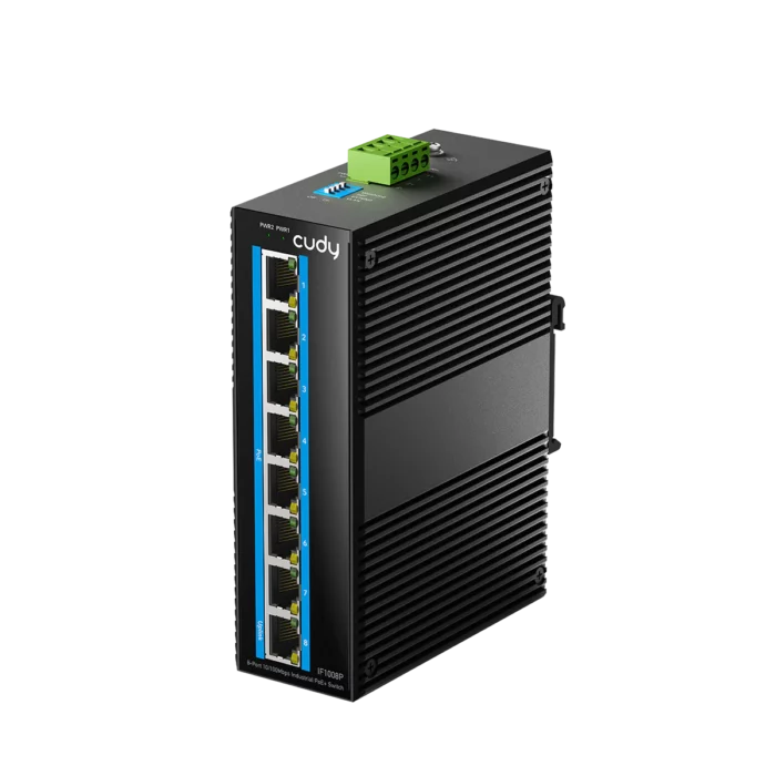 8-Port Industrial PoE+ Switch ( IF1008P ) - Kosprod - Dycan i ...