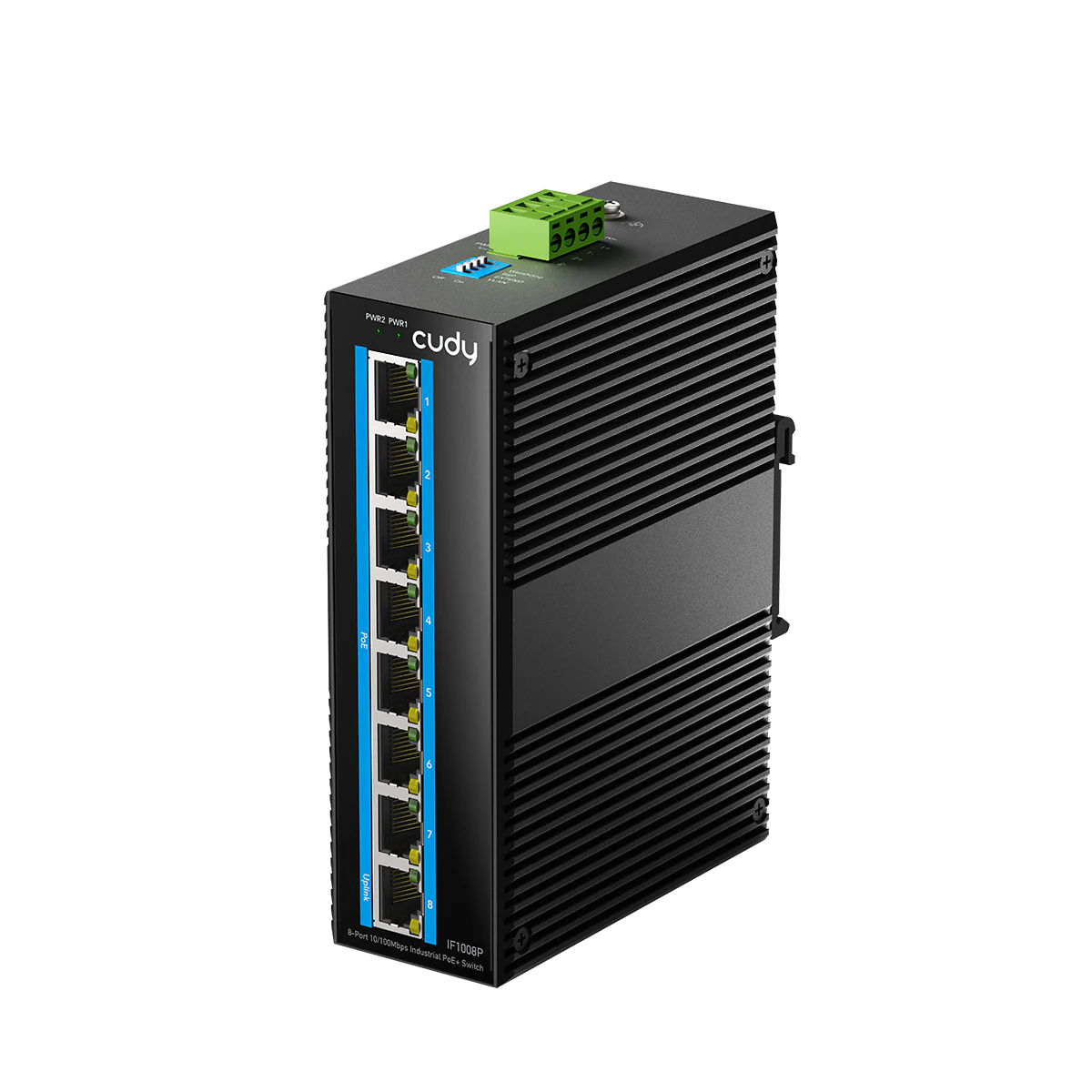 IF1008P_2.0_957e490a-b41a-4f6f-bd4c-c75acb6d1e6a 8-Port Industrial PoE+ Switch ( IF1008P ) - Figura 1