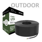 UTP Cat-6 4Pair/0.53mm Cu, PE black UV resistant WIRKOS