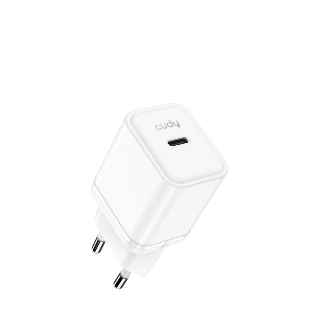 cudy-20w-usb-c-charger-with-eu-plug-adapter-white_1 20W USB-C GaN Charger (CH20_EU) - Figura 1