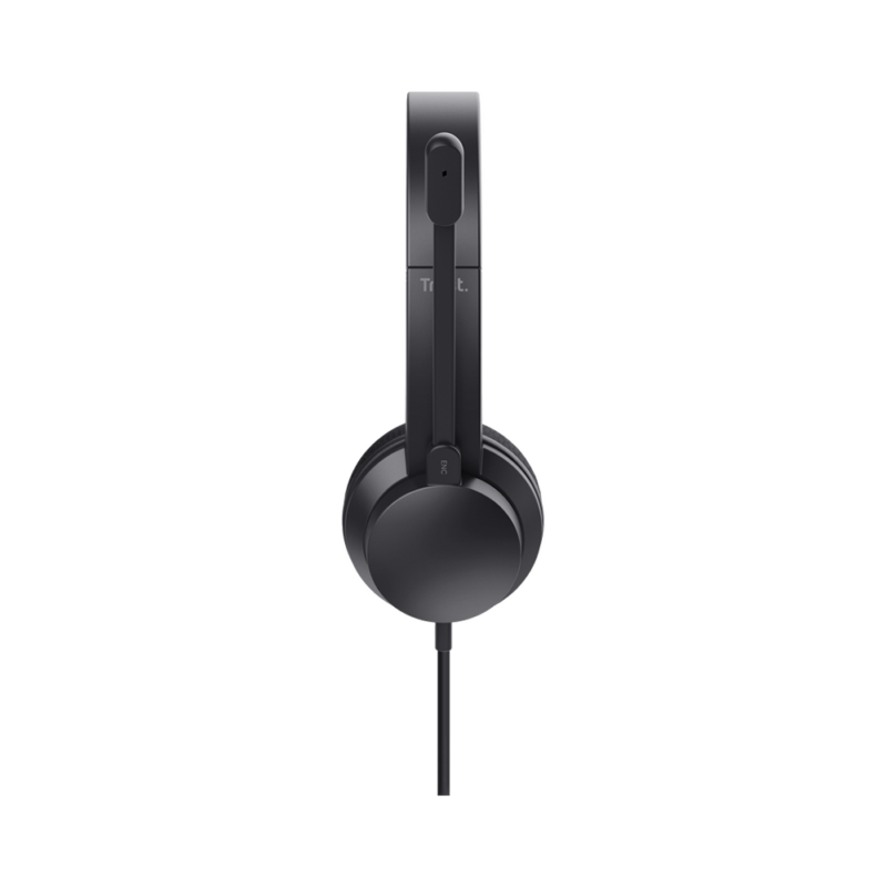 Trust Headset Ayda USB-ENC, PC headset with noise-cancelling microphone and adjustable headband, Black thumbnail 3