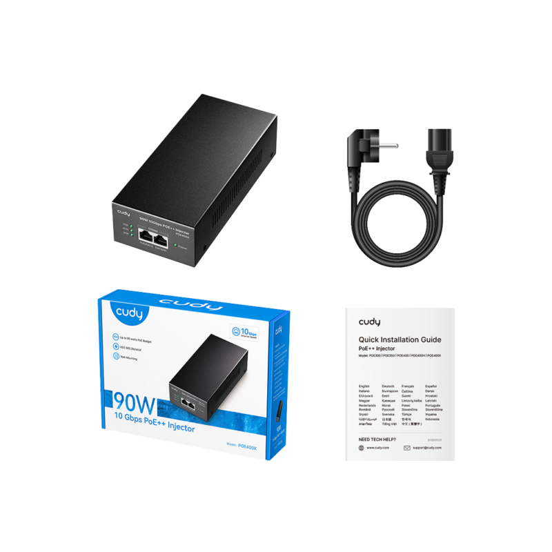 90W 10 Gbps PoE++ Injector, POE400X thumbnail 3