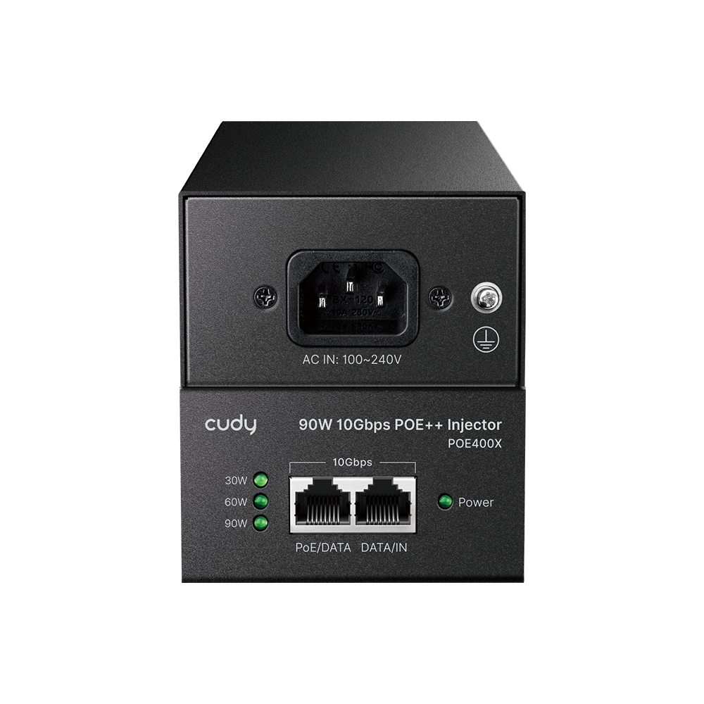 90W 10 Gbps PoE++ Injector, POE400X 90W 10 Gbps PoE++ Injector, POE400X - Figura 1