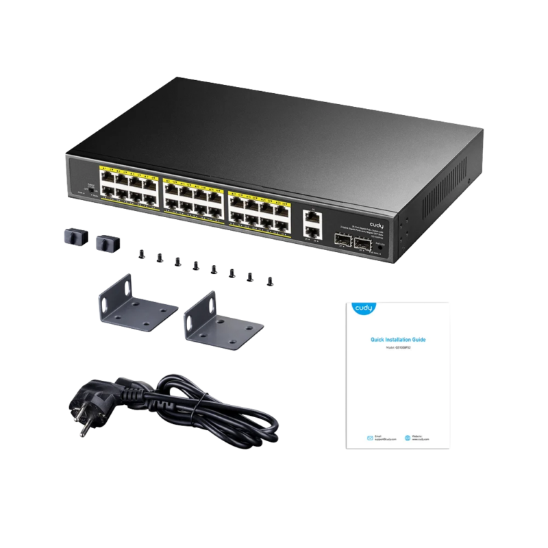 24-GbE PoE Switch with 2 Uplink GbE and 2 Uplink SFP GS1026PS2 thumbnail 2
