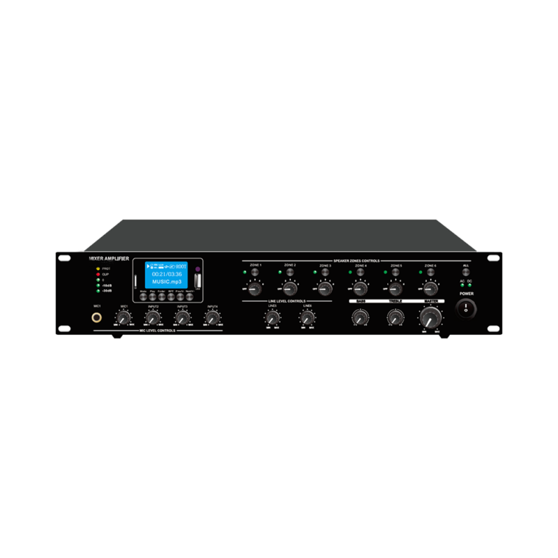 6 Zone 500W Mixer Amplifier | TM-500MTDA