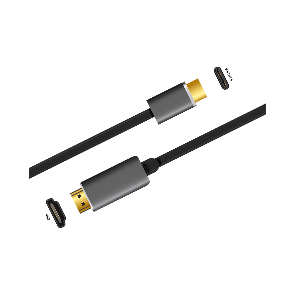 Type-C to HDTV Cable TYPE-C TO HDMI MALE Aluminum Shell 60Hz 2M - Figura 1